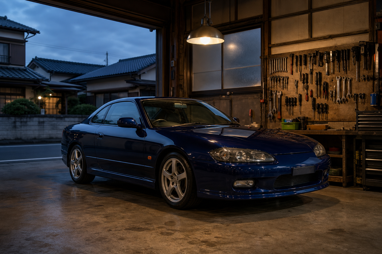 （有）古瀬自動車工業の作業場